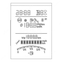 Ecran LCD pour compteur Volkswagen Amarok, California, Caravelle, Kombi, Multivan, Shuttle, Transporter