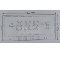Ecran LCD température gauche compteur Mercedes W202, W208, R170