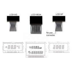 Ecran LCD température gauche compteur Mercedes W202, W208, R170