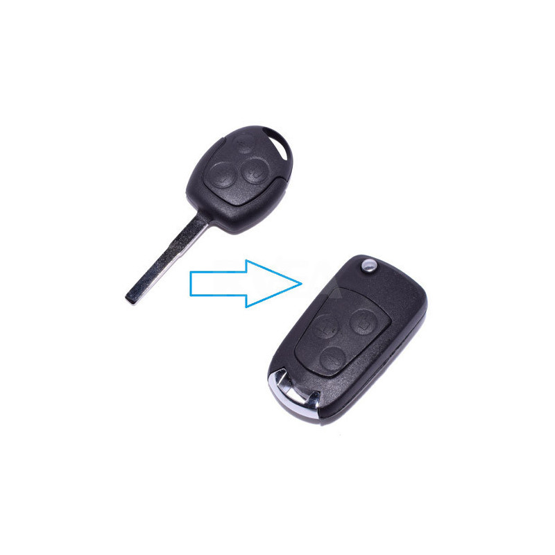 Boitier 3 boutons pour transformer votre clé en clé pliante Ford C-Max, Fiesta, Focus, Ka